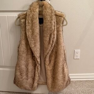 Sanctuary Faux Fur Vest in Brown. Size XS